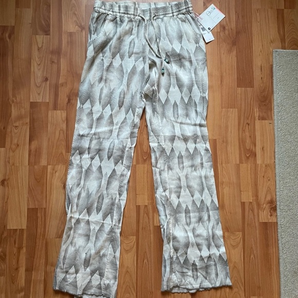 🐞3/33🐞  ROXY || Oceanside Patterned Flare Pants - Picture 3 of 6